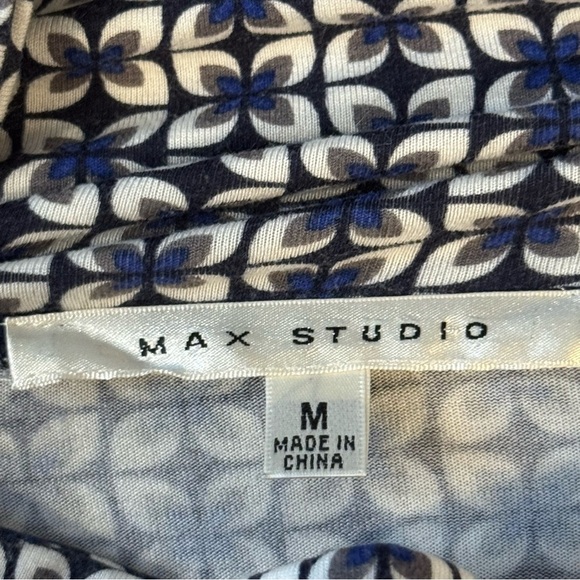 Max Studio Navy and White Skirt Women’s Size M - Picture 3 of 5
